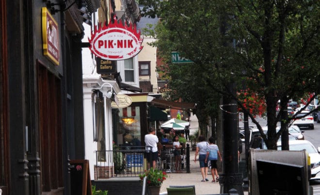 Barbecue, tacos, korean salads and farm-to-table restaurants line Main Street in Tarrytown, along the Old Croton Aqueduct. Photo by Suzy Allman, a travel and tourism photographer in New York.